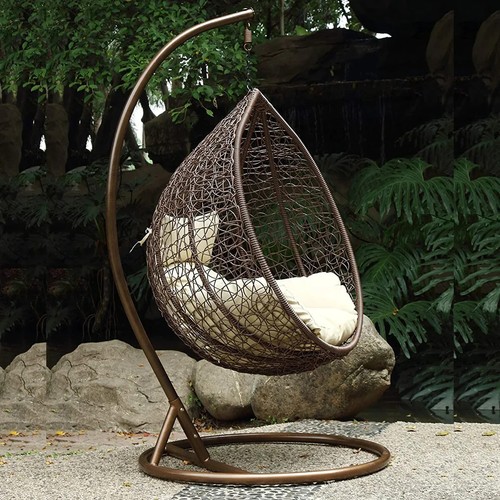 Brown hanging rattan - hanging, swing