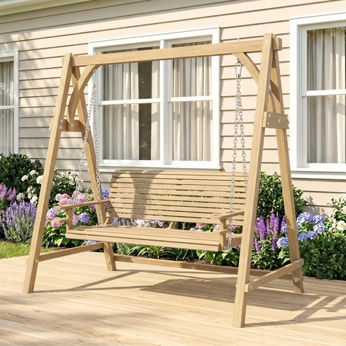 Wooden garden swing - wooden, seat