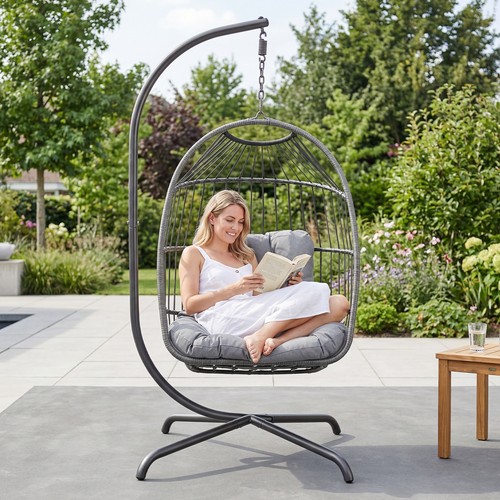 Hanging rattan egg chair - rattan,