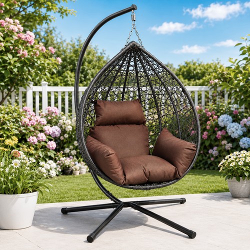 Rattan swing egg - egg, garden