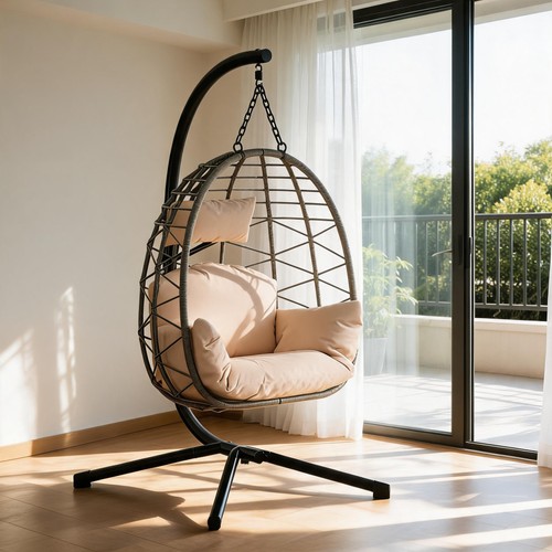 Rattan swing egg chair - rattan,