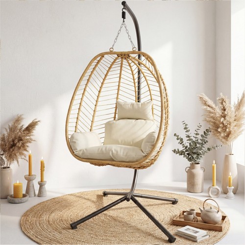 Hanging egg chair with stand - hanging,