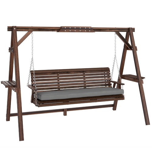 Seater wooden garden swing - 3,