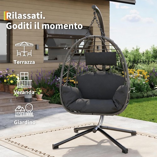 Rattan swing egg - rattan,